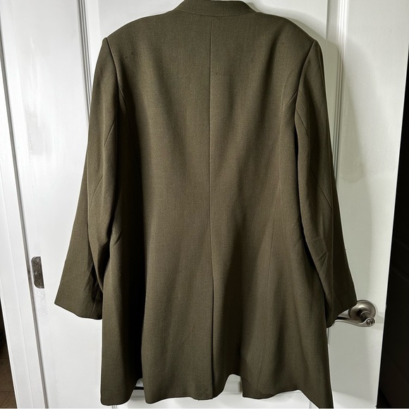 Calvin Klein Army Green Blazer-Size 16 Plus - Picture 3 of 5
